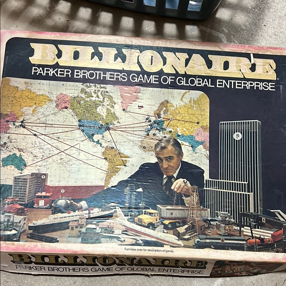 Retro Billionaire Board Game with Vintage Financial Theme